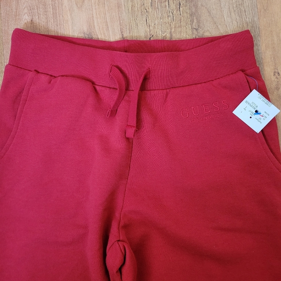 Guess Red Jogger Sweatpants with Tapered Leg - Picture 5 of 5